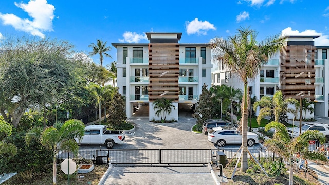 view of property featuring fence