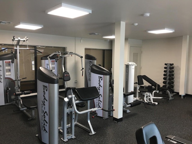 view of workout area