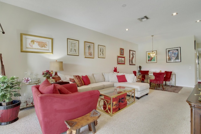 view of carpeted living room