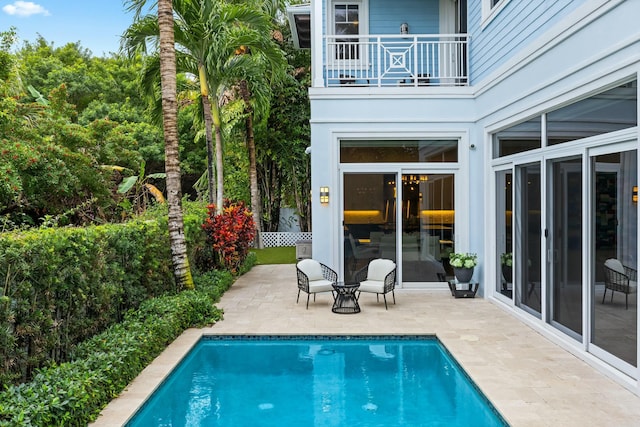 view of pool with a patio area