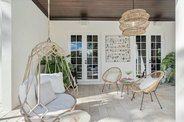 view of patio with french doors