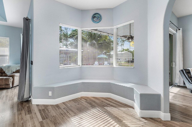 unfurnished room featuring hardwood / wood-style flooring