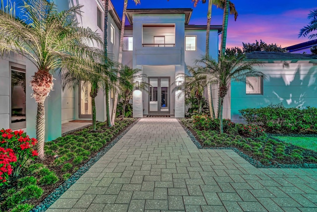 view of front of property featuring french doors