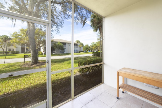 view of sunroom