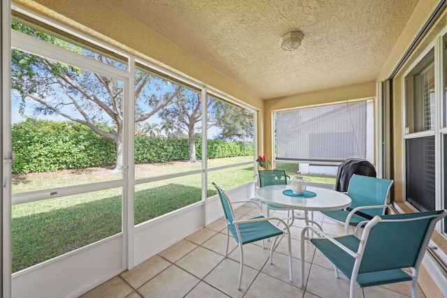 view of sunroom