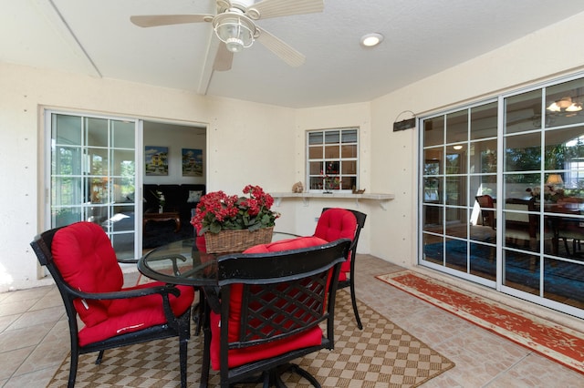 view of patio / terrace with ceiling fan