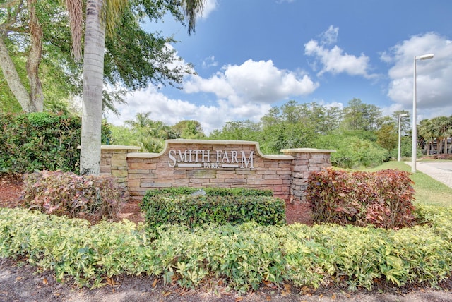 view of community sign