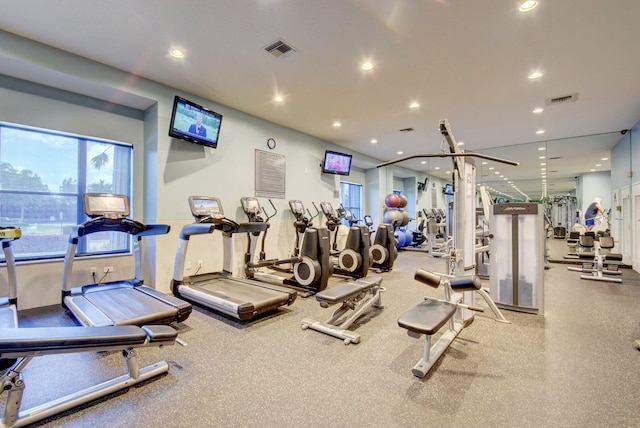 view of workout area