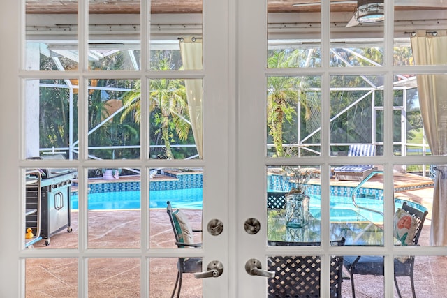 details featuring french doors