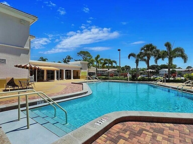 view of pool with a patio