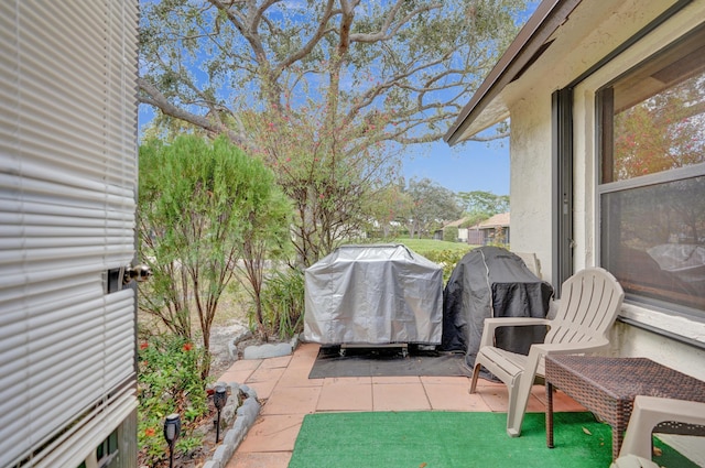 view of patio with grilling area