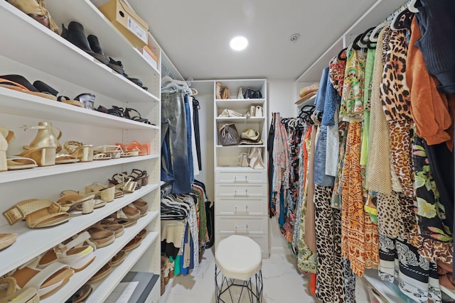 view of walk in closet