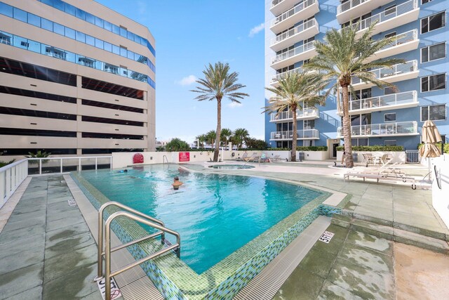 view of pool with a patio