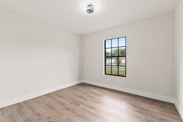 empty room featuring light hardwood / wood-style flooring