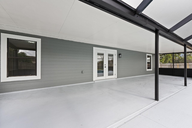 view of patio / terrace featuring french doors