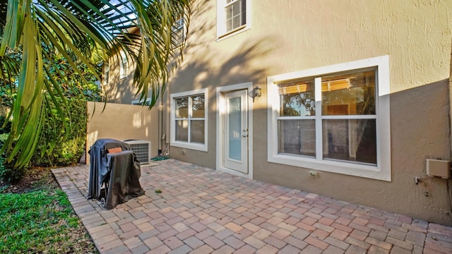 view of patio / terrace featuring central AC