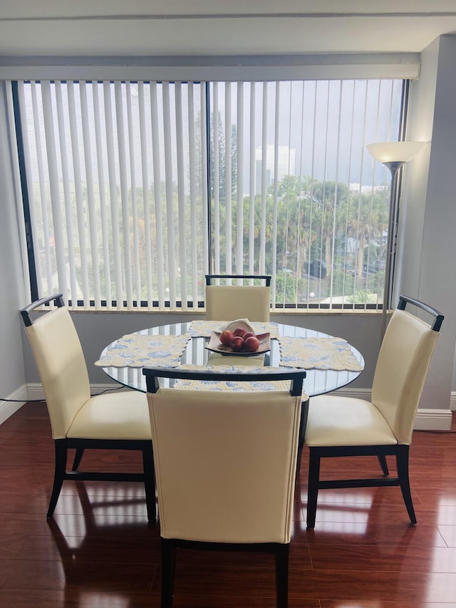 dining room featuring dark hardwood / wood-style floors