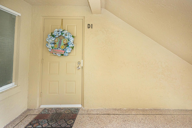 view of doorway to property