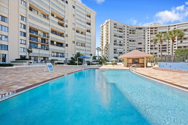 view of pool with a patio area