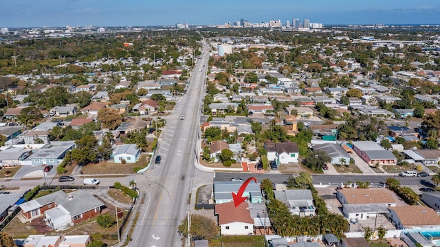 drone / aerial view featuring a residential view