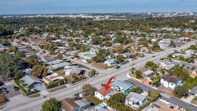 aerial view featuring a residential view