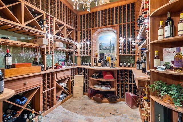 view of wine room