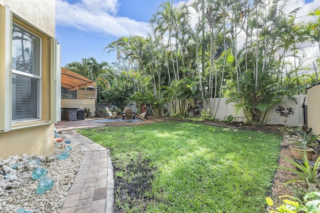 view of yard with a patio