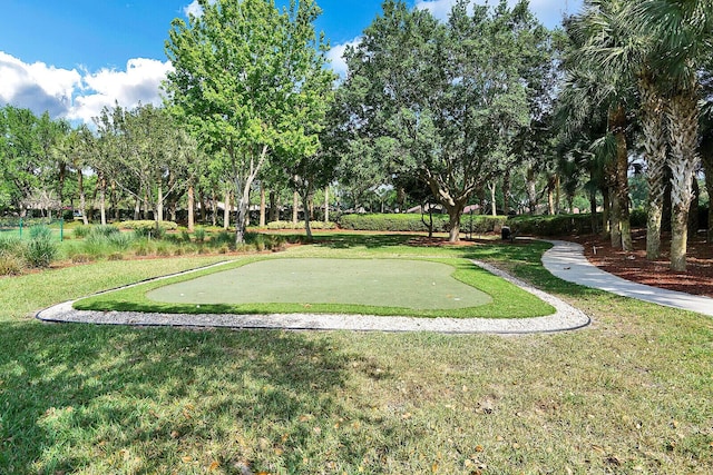 view of home's community featuring a yard