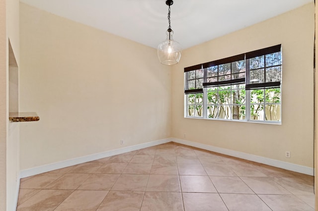 view of tiled spare room