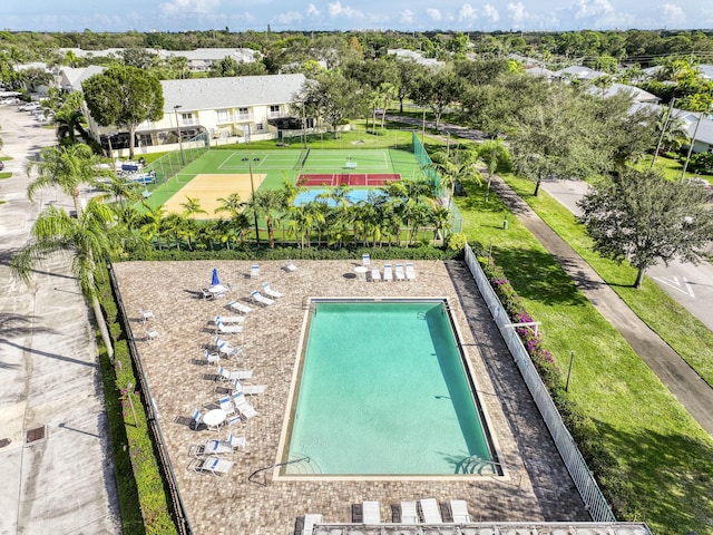 birds eye view of property