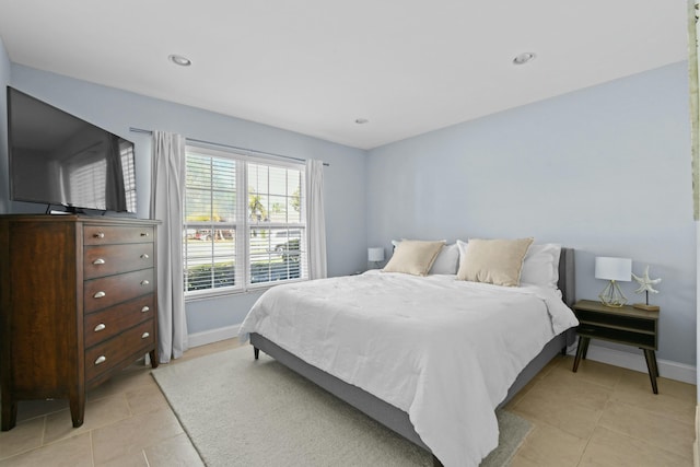 view of tiled bedroom