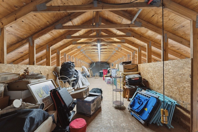 view of attic