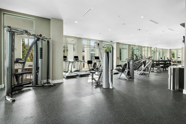 view of exercise room