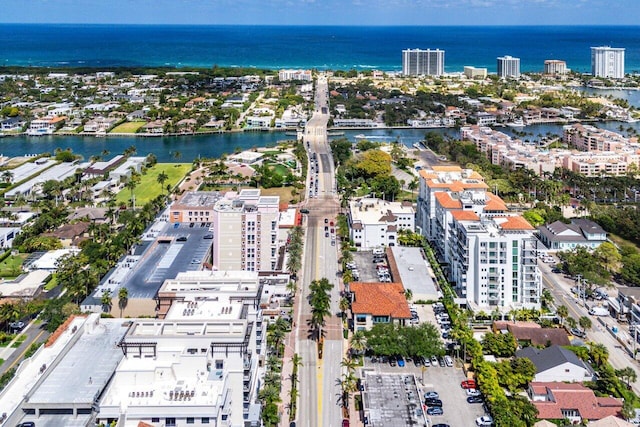 495 E Royal Palm Rd Unit 601, Boca Raton, FL 33432 - aerial view of property and surrounding area featuring a large body of water and nearby urban area