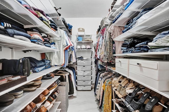 view of walk in closet