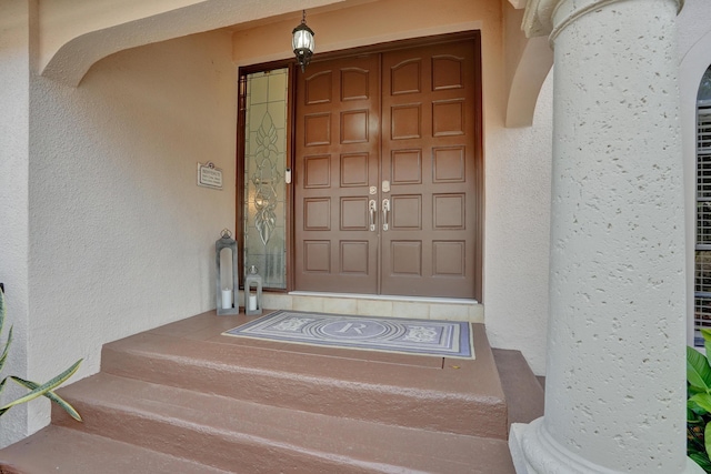 view of doorway to property