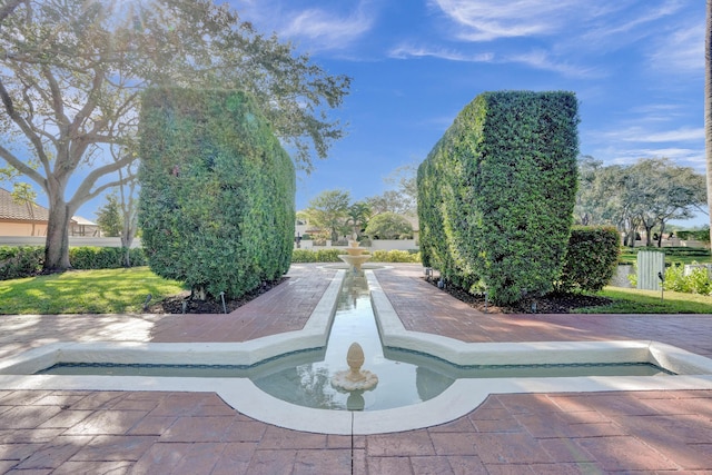 view of community featuring a yard