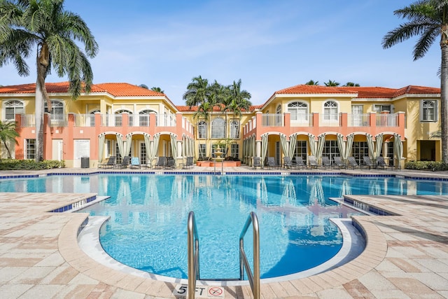 view of pool with a patio area