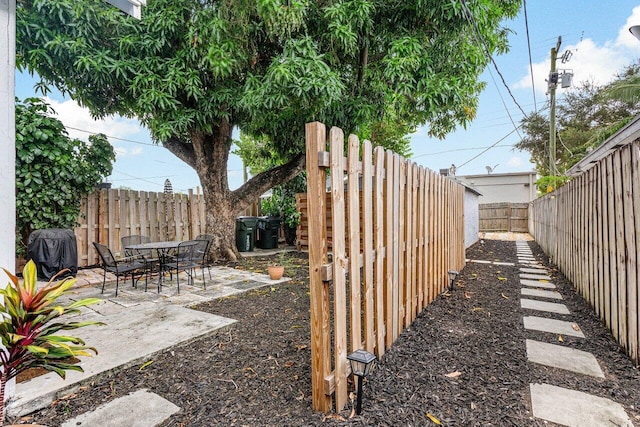 view of yard with a patio