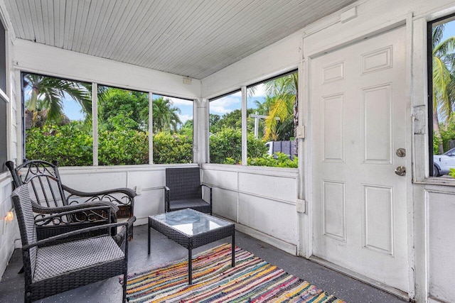 view of sunroom