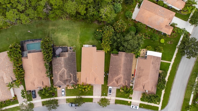 drone / aerial view featuring a residential view