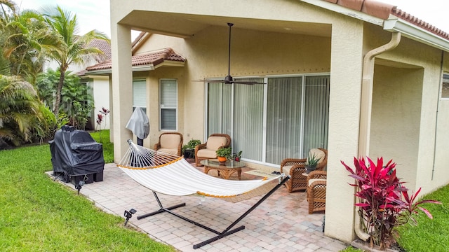 view of patio / terrace featuring grilling area