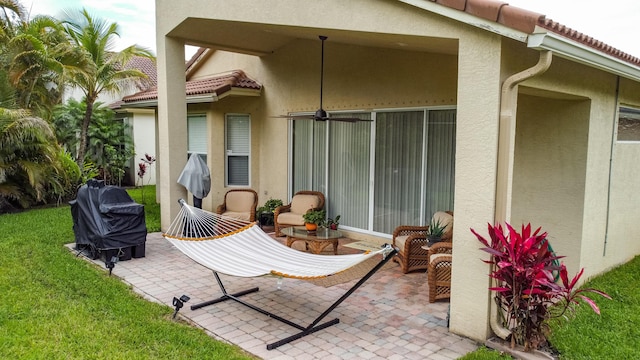 view of patio with grilling area