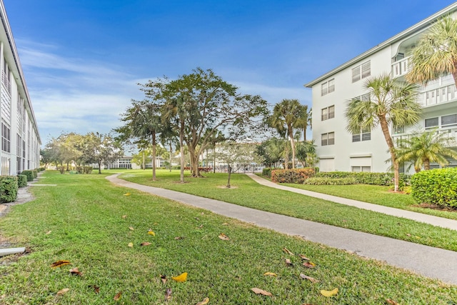 view of community with a lawn