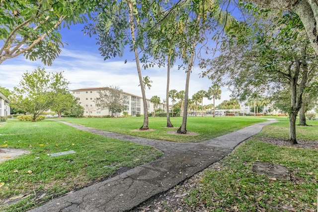 surrounding community featuring a lawn