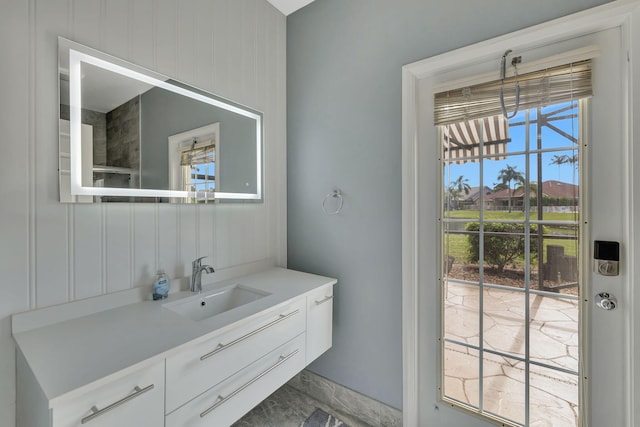 bathroom with vanity