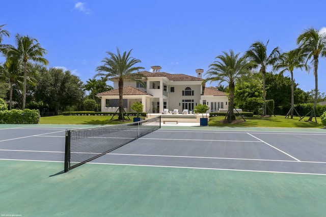 view of tennis court