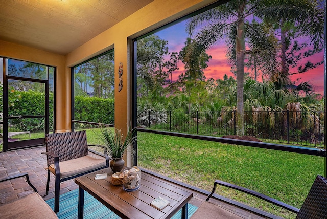 view of sunroom