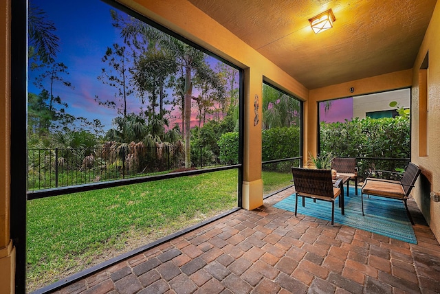 view of sunroom