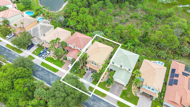 6070 SE Split Oak Trl, Hobe Sound, FL 33455 - aerial perspective of suburban area with property boundaries highlighted